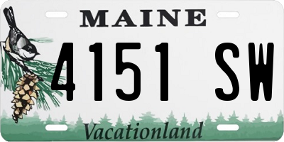 ME license plate 4151SW