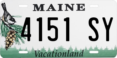 ME license plate 4151SY