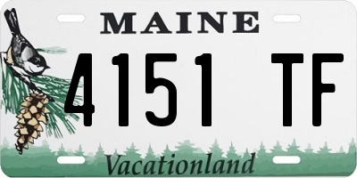 ME license plate 4151TF