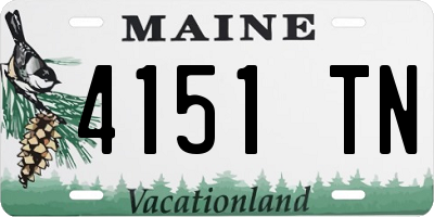 ME license plate 4151TN