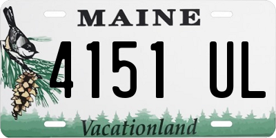 ME license plate 4151UL
