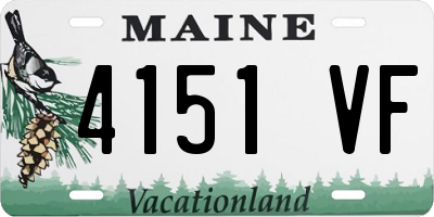 ME license plate 4151VF