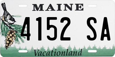 ME license plate 4152SA