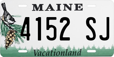 ME license plate 4152SJ