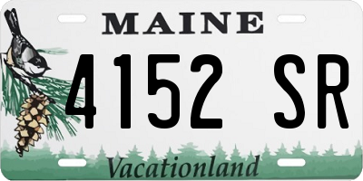 ME license plate 4152SR