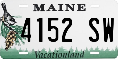 ME license plate 4152SW