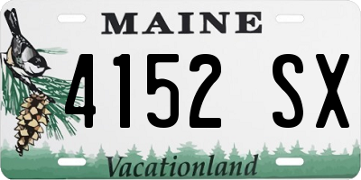 ME license plate 4152SX
