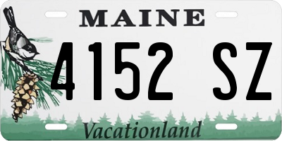 ME license plate 4152SZ