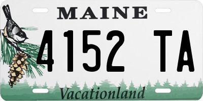 ME license plate 4152TA