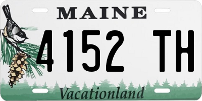 ME license plate 4152TH