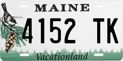 ME license plate 4152TK