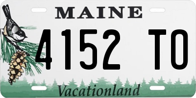 ME license plate 4152TO