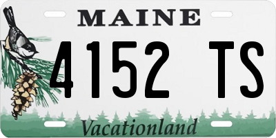 ME license plate 4152TS