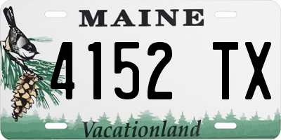 ME license plate 4152TX