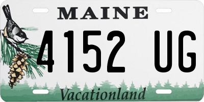 ME license plate 4152UG