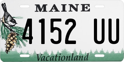 ME license plate 4152UU