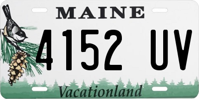 ME license plate 4152UV