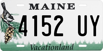 ME license plate 4152UY