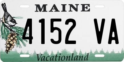 ME license plate 4152VA