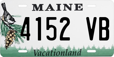 ME license plate 4152VB