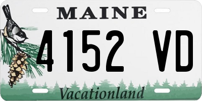 ME license plate 4152VD