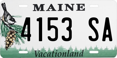 ME license plate 4153SA