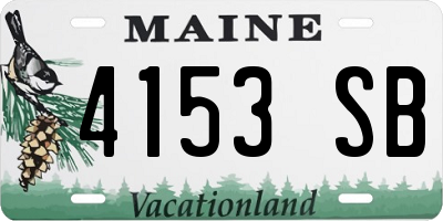 ME license plate 4153SB