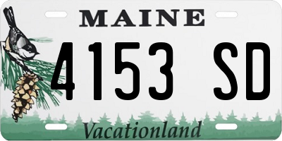 ME license plate 4153SD