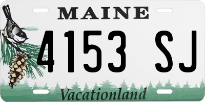 ME license plate 4153SJ