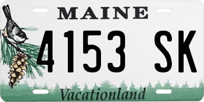 ME license plate 4153SK