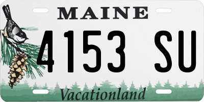 ME license plate 4153SU
