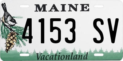 ME license plate 4153SV