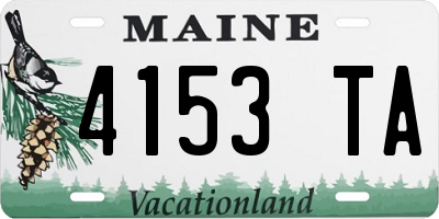ME license plate 4153TA