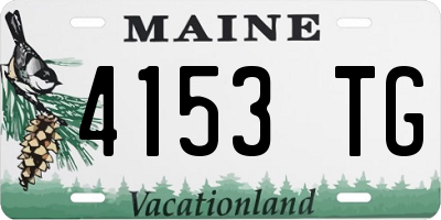 ME license plate 4153TG