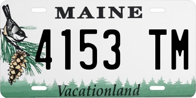 ME license plate 4153TM