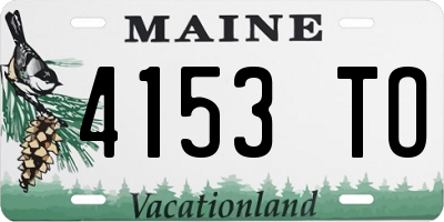ME license plate 4153TO