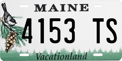 ME license plate 4153TS
