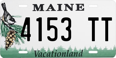 ME license plate 4153TT