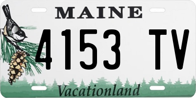 ME license plate 4153TV