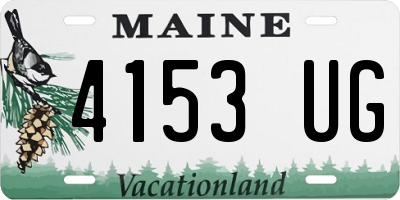 ME license plate 4153UG