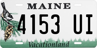 ME license plate 4153UI
