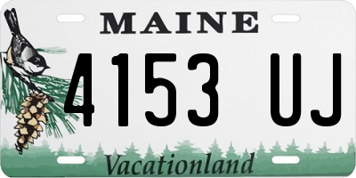 ME license plate 4153UJ