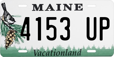 ME license plate 4153UP