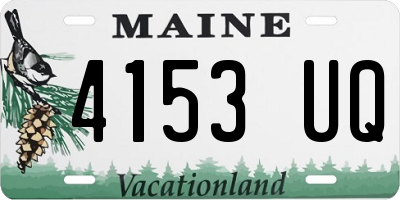 ME license plate 4153UQ