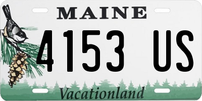 ME license plate 4153US