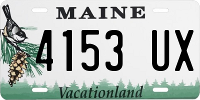 ME license plate 4153UX