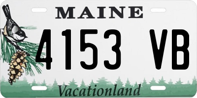 ME license plate 4153VB