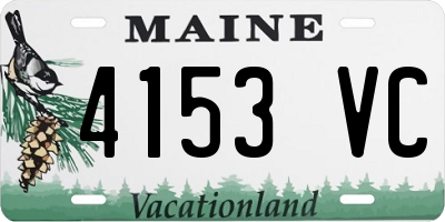 ME license plate 4153VC
