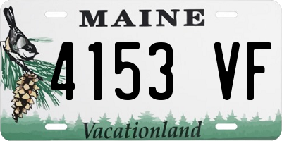 ME license plate 4153VF