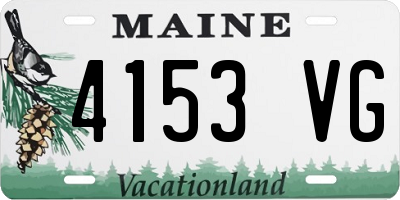 ME license plate 4153VG